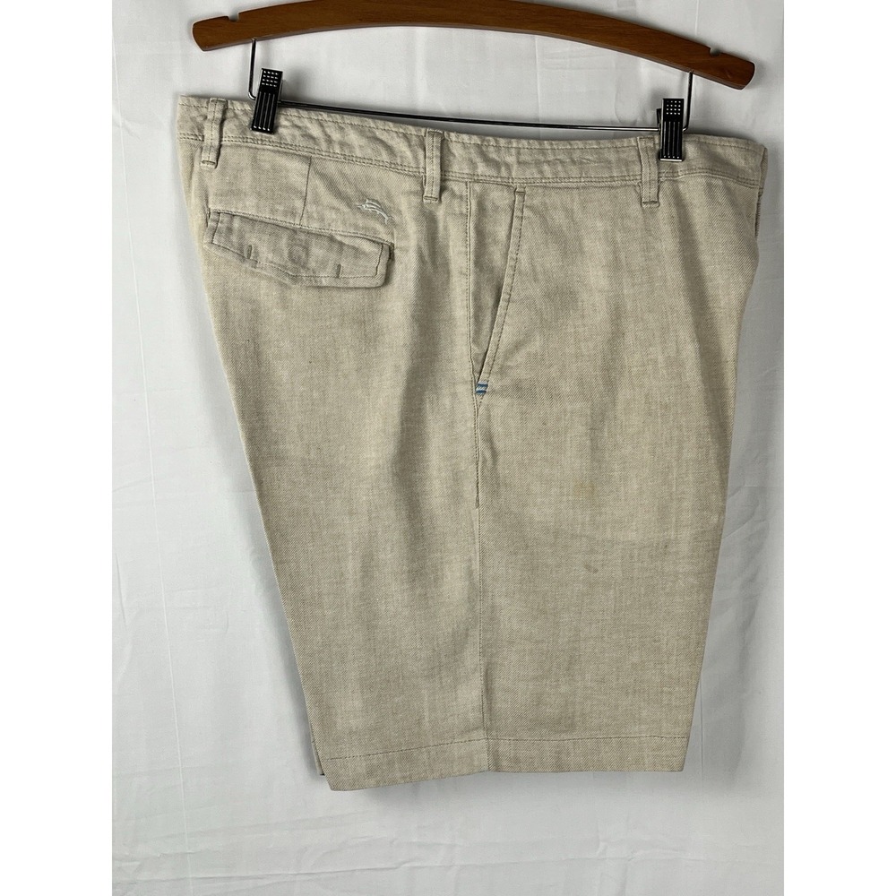 Tommy Bahama Beach Coast Linen Blend Stone 10 Inch Shorts SZ 34x10